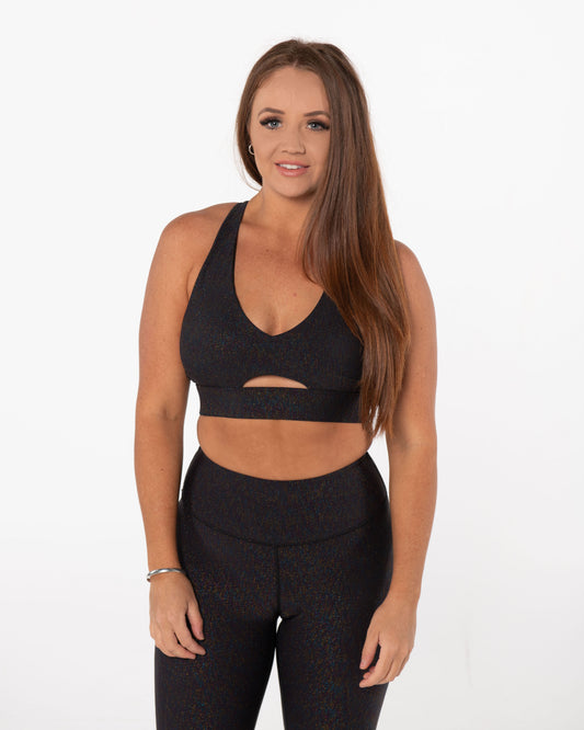 Galaxy Black Sports Bra