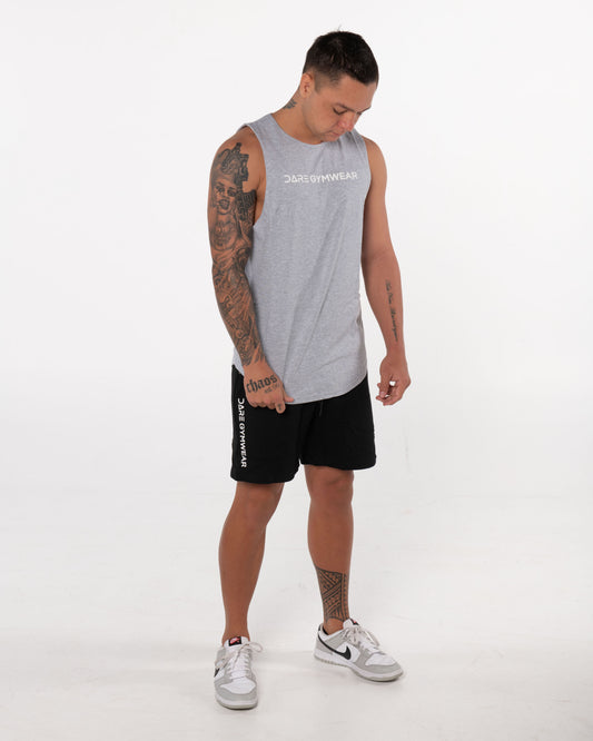Mens Fitted Tank Grey